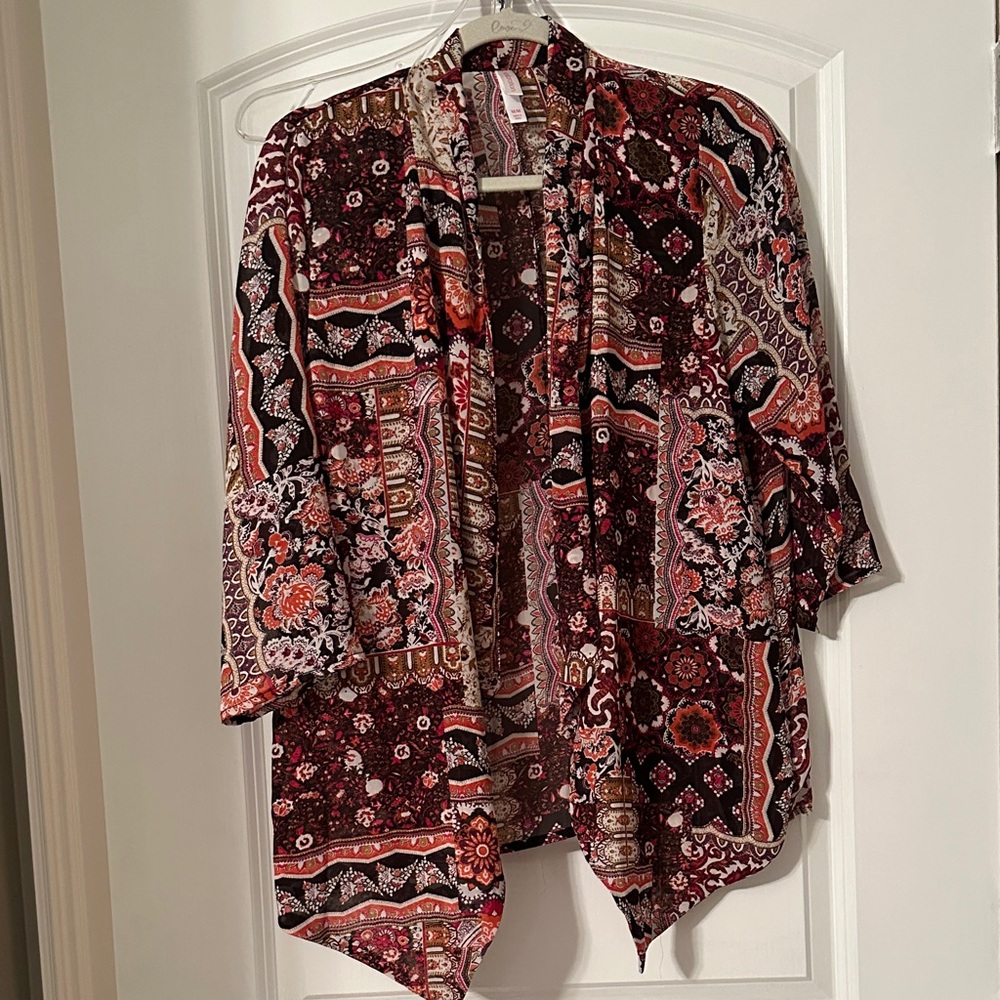 Xhilaration Multicolor Bohemian Kimono Top